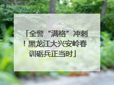 全警“满格”冲刺！黑龙江大兴安岭春训砺兵正当时
