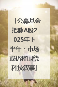 公募基金把脉A股2025年下半年：市场或仍将围绕科技叙事