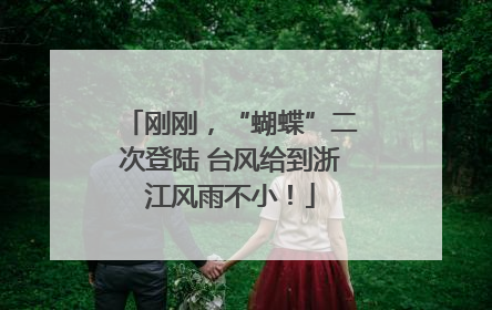 刚刚，“蝴蝶”二次登陆 台风给到浙江风雨不小！