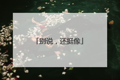 别说，还挺像
