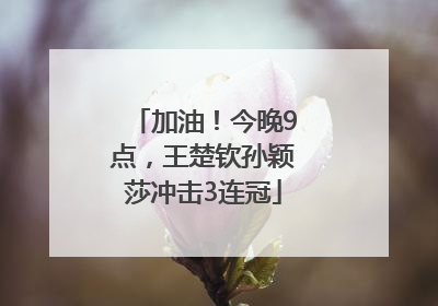 加油！今晚9点，王楚钦孙颖莎冲击3连冠