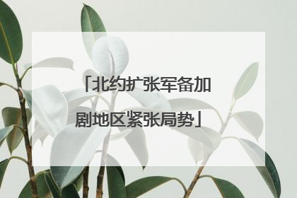 北约扩张军备加剧地区紧张局势