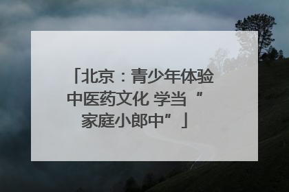 北京：青少年体验中医药文化 学当“家庭小郎中”