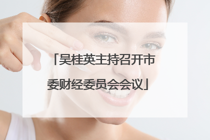 吴桂英主持召开市委财经委员会会议