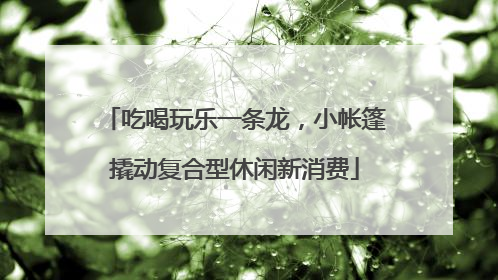 吃喝玩乐一条龙，小帐篷撬动复合型休闲新消费