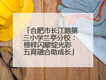 合肥市长江路第三小学兰亭分校：榜样闪耀绽光彩 五育融合助成长
