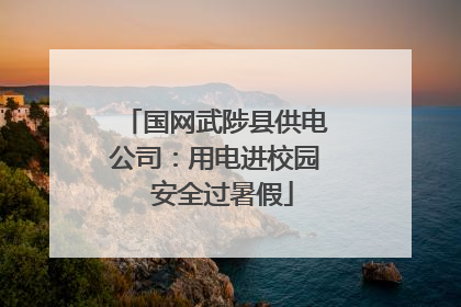 国网武陟县供电公司：用电进校园  安全过暑假