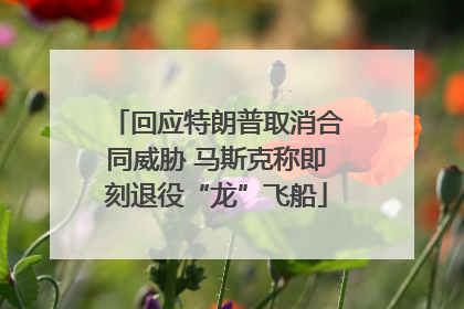回应特朗普取消合同威胁 马斯克称即刻退役“龙”飞船
