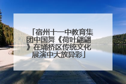 宿州十一中教育集团中国舞《荷叶翩翩》在埇桥区传统文化展演中大放异彩