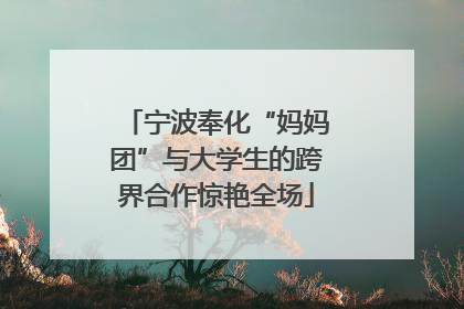 宁波奉化“妈妈团”与大学生的跨界合作惊艳全场
