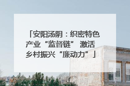 安阳汤阴：织密特色产业“监督链” 激活乡村振兴“廉动力”