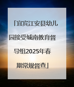 宜宾江安县幼儿园接受城南教育督导组2025年春期常规督查