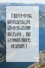 复旦中东研究论坛共话中东治理新方向，探讨地区现代化道路