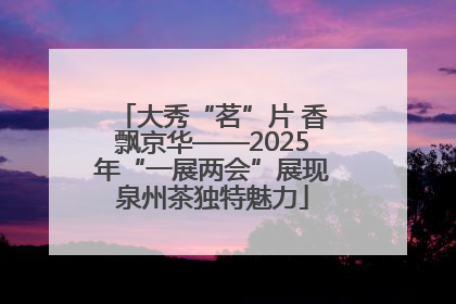 大秀“茗”片 香飘京华——2025年“一展两会”展现泉州茶独特魅力