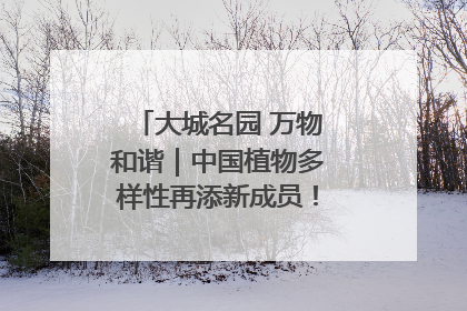 大城名园 万物和谐｜中国植物多样性再添新成员！它只在西藏墨脱