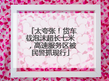 太夸张！货车载泡沫超长七米，高速服务区被民警抓现行