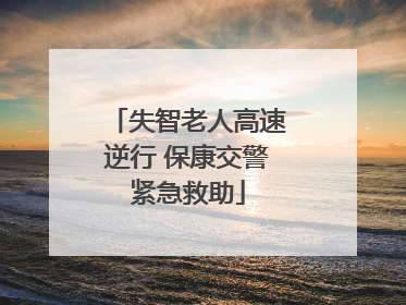 失智老人高速逆行 保康交警紧急救助