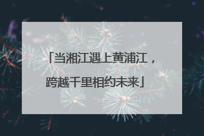 当湘江遇上黄浦江，跨越千里相约未来