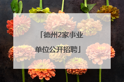 德州2家事业单位公开招聘