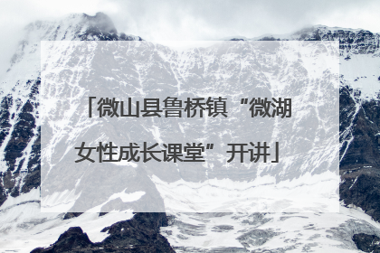 微山县鲁桥镇“微湖女性成长课堂”开讲
