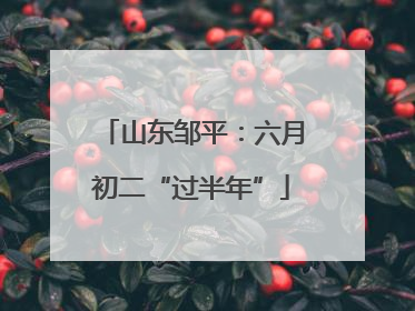 山东邹平：六月初二“过半年”