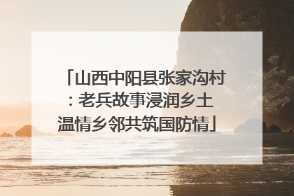 山西中阳县张家沟村：老兵故事浸润乡土 温情乡邻共筑国防情