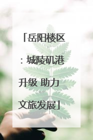 岳阳楼区：城陵矶港升级 助力文旅发展