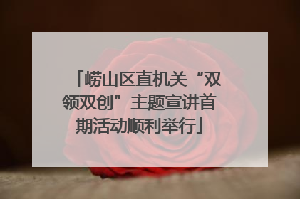 崂山区直机关“双领双创”主题宣讲首期活动顺利举行