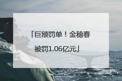 巨额罚单！金穗春被罚1.06亿元
