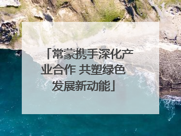常蒙携手深化产业合作 共塑绿色发展新动能
