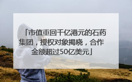 市值重回千亿港元的石药集团，授权对象揭晓，合作金额超过50亿美元