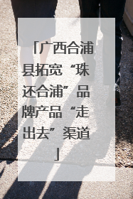 广西合浦县拓宽“珠还合浦”品牌产品“走出去”渠道