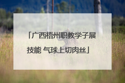广西梧州职教学子展技能 气球上切肉丝