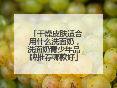 干燥皮肤适合用什么洗面奶，洗面奶青少年品牌推荐哪款好