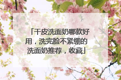 干皮洗面奶哪款好用，洗完脸不紧绷的洗面奶推荐，收藏