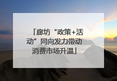 廊坊“政策+活动”同向发力带动消费市场升温