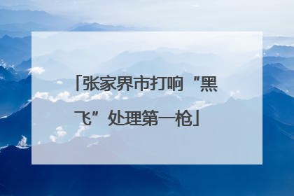 张家界市打响“黑飞”处理第一枪