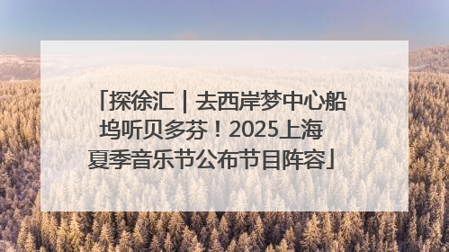 探徐汇｜去西岸梦中心船坞听贝多芬！2025上海夏季音乐节公布节目阵容