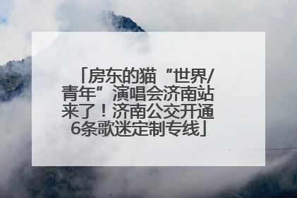 房东的猫“世界/青年”演唱会济南站来了！济南公交开通6条歌迷定制专线