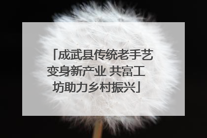 成武县传统老手艺变身新产业 共富工坊助力乡村振兴
