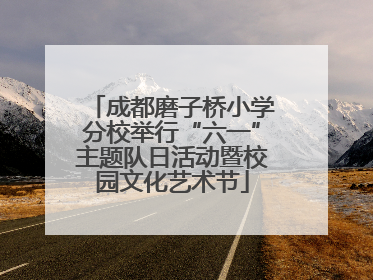 成都磨子桥小学分校举行“六一”主题队日活动暨校园文化艺术节