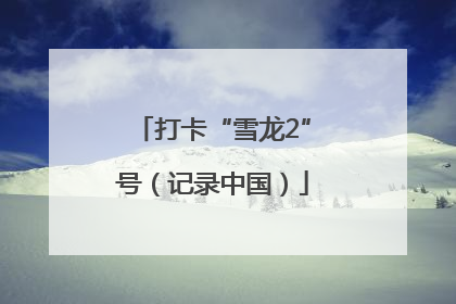 打卡“雪龙2”号（记录中国）