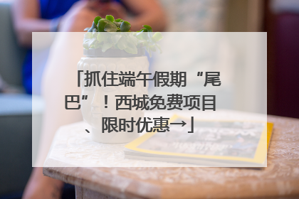抓住端午假期“尾巴”！西城免费项目、限时优惠→