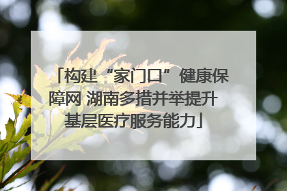 构建“家门口”健康保障网 湖南多措并举提升基层医疗服务能力