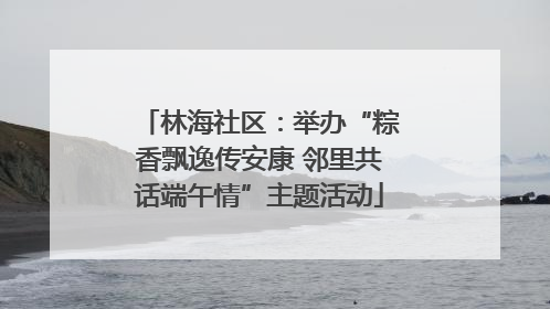 林海社区：举办“粽香飘逸传安康 邻里共话端午情”主题活动