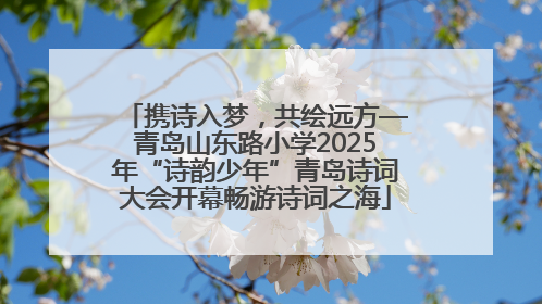 携诗入梦，共绘远方—青岛山东路小学2025年“诗韵少年”青岛诗词大会开幕畅游诗词之海