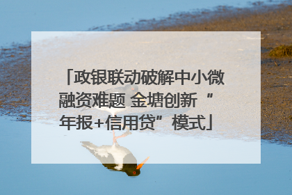 政银联动破解中小微融资难题 金塘创新“年报+信用贷”模式