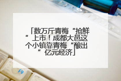 数万斤青梅“抢鲜”上市！成都大邑这个小镇靠青梅“酿出”亿元经济
