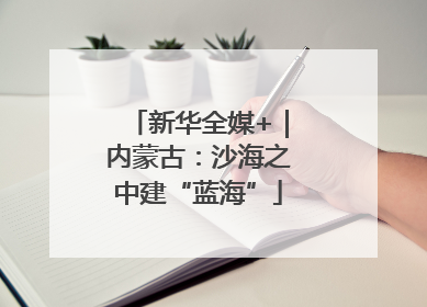 新华全媒+｜内蒙古：沙海之中建“蓝海”