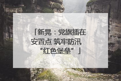 新晃：党旗插在安置点 筑牢防汛“红色堡垒”